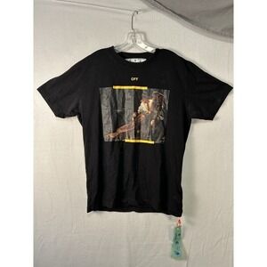 Off-White Diagonal Arrow Caravaggio St Fran Print Slim Fit T-Shirt‎ Size L #1322